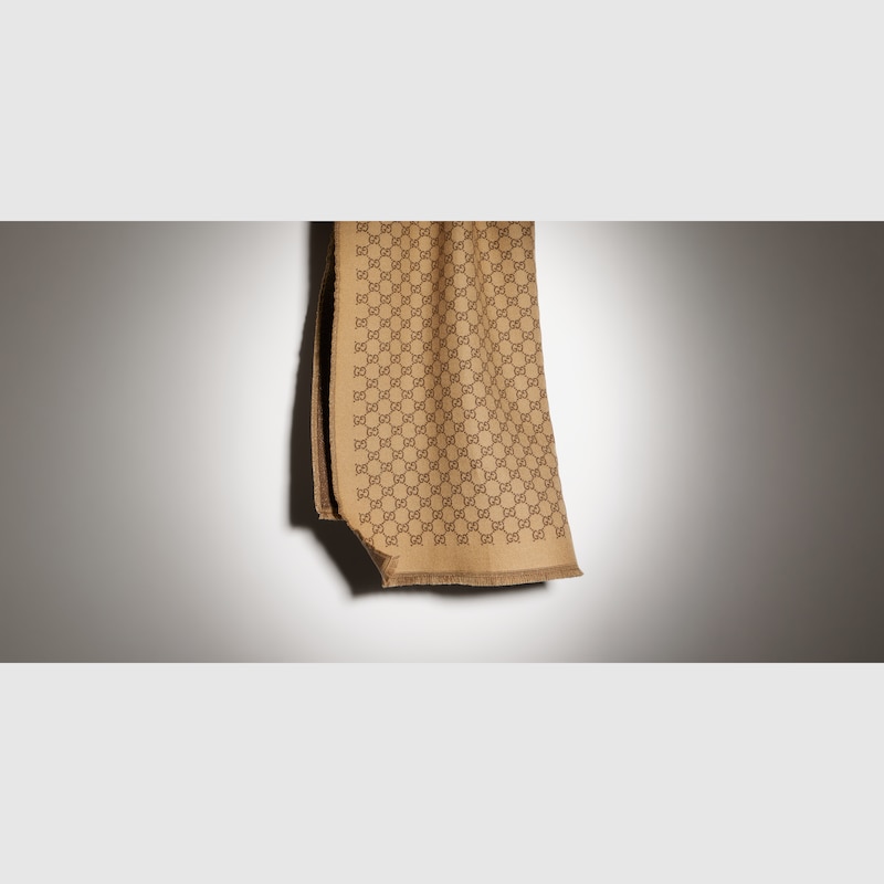 Gucci GG Wool Viscose Lamé Scarf | Thumbnail 3 Gucci GG Wool Viscose Lamé Scarf | Thumbnail 3