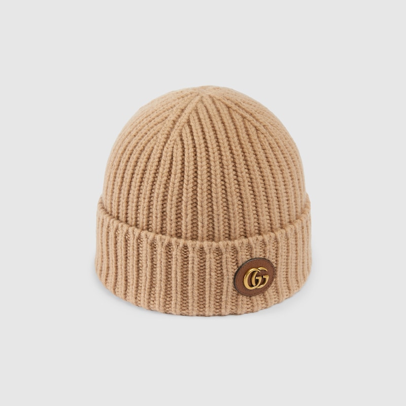 Wool Cashmere Hat With Double G Wool Cashmere Hat With Double G