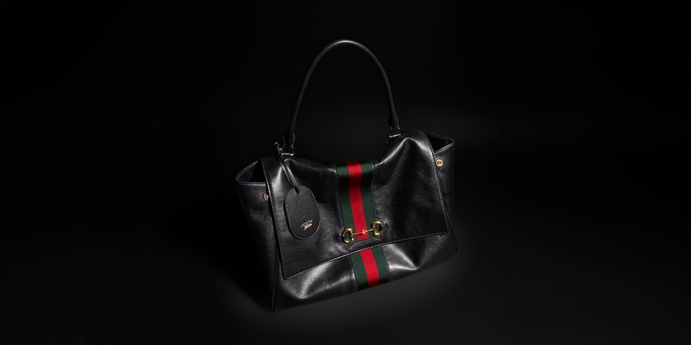 パパラッツォ ラージ トップハンドルバッグ ・ブラック レザー | GUCCI公式