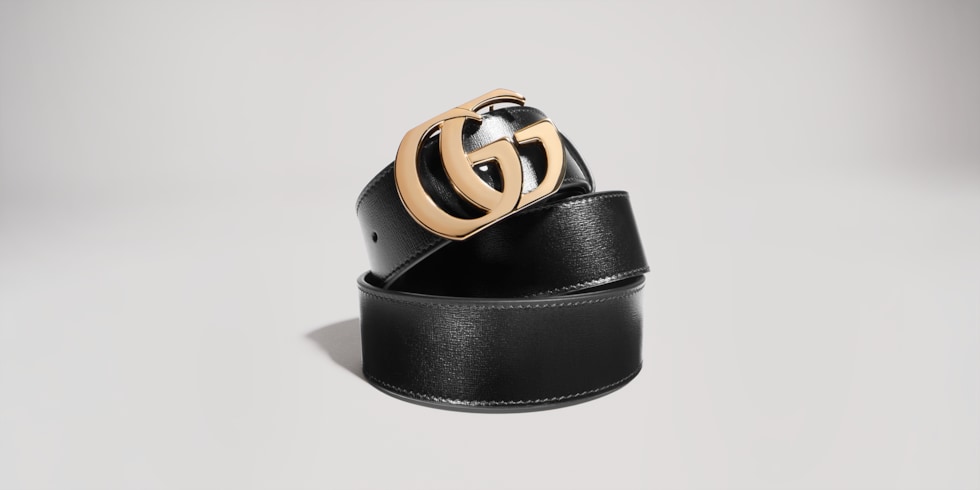 Gucci Black Leather Belt with Antiqued Gold Double G Buckle s-l400.jpg main image 3