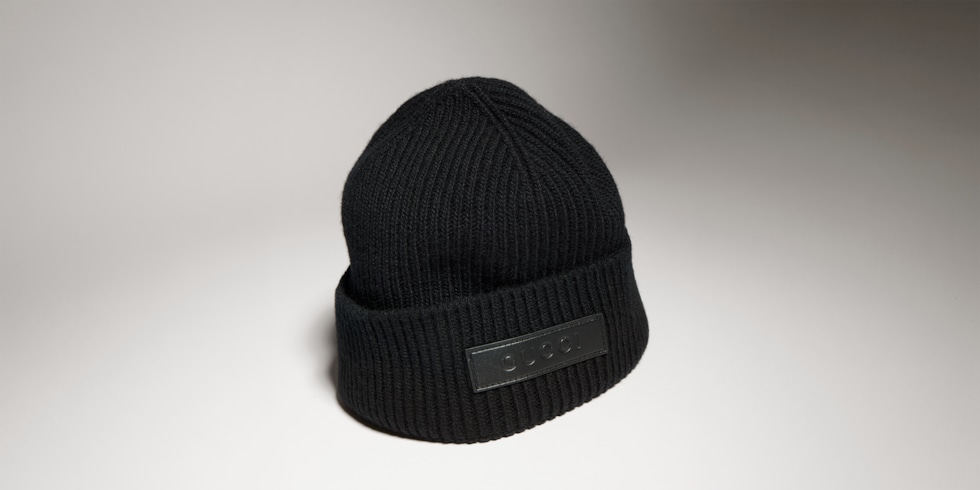 Rib wool hat in black | GUCCI® US