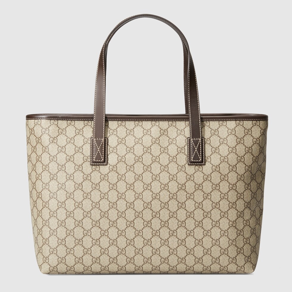 GG Supreme canvas tote in beige ebony GG Supreme GUCCI Australia