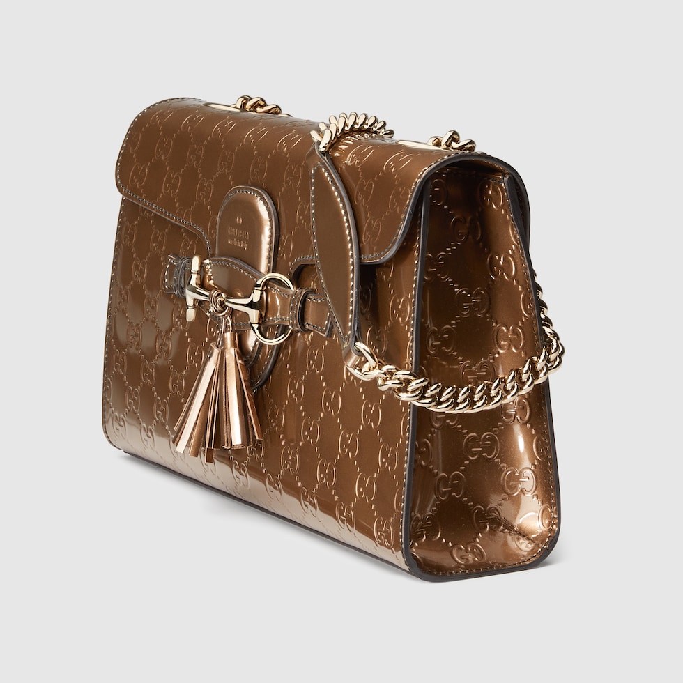 gucci emily guccissima chain shoulder bag