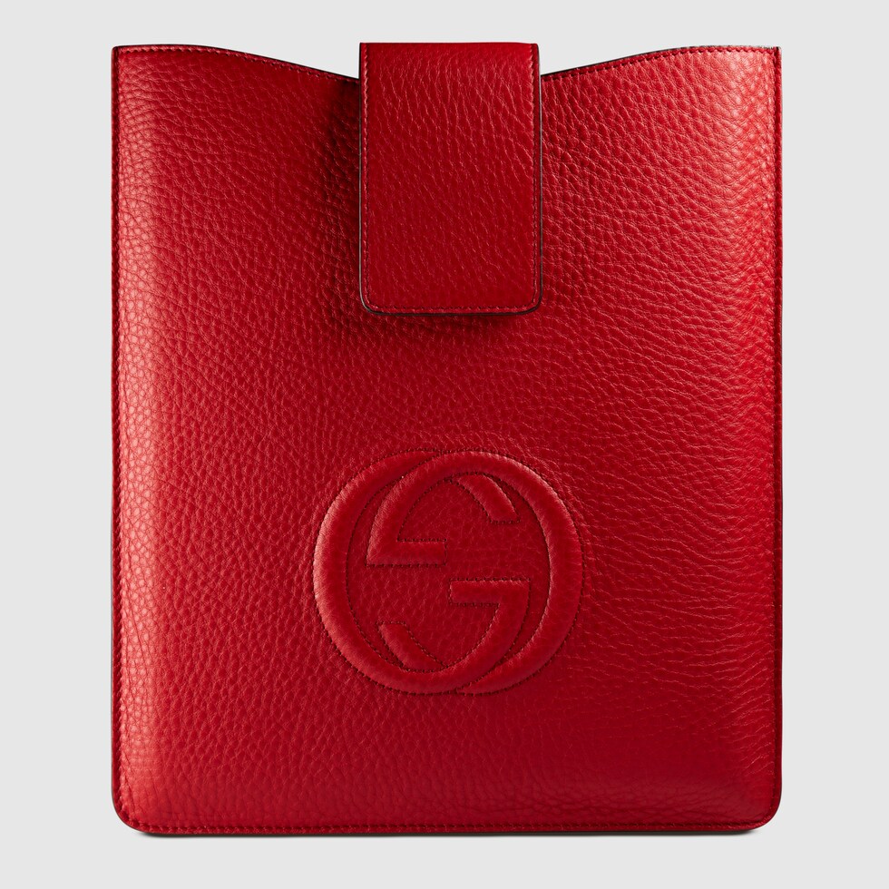 Red Soho leather iPad case GUCCI® US