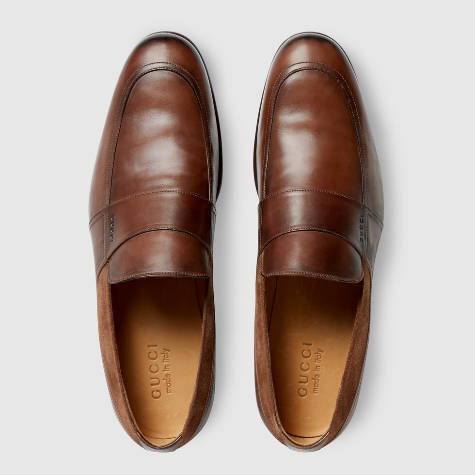 gucci loafers brown suede