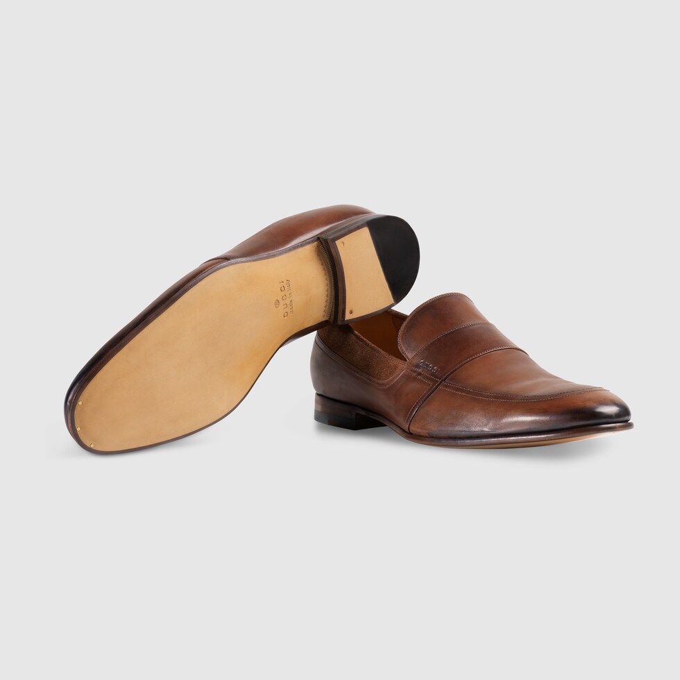 gucci loafers brown suede