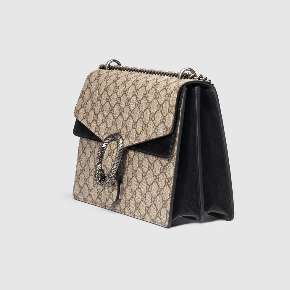 GG Supreme Dionysus Medium Shoulder Bag With Black Detail GUCCI® UK