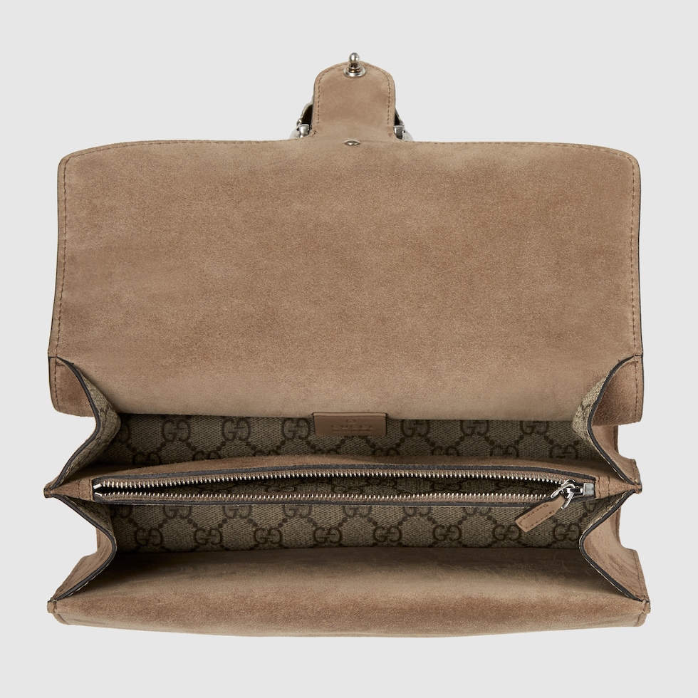 GG Supreme Dionysus Small Shoulder Bag With Beige Detail