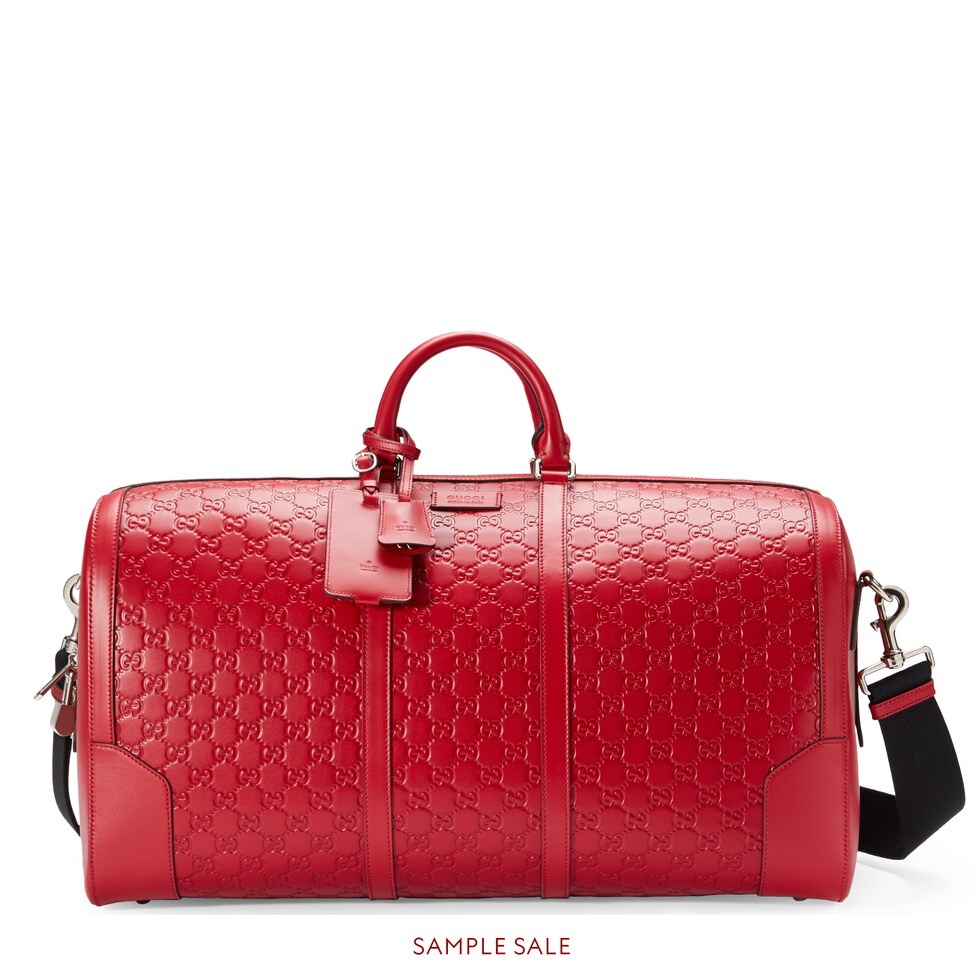 gucci duffle bag red