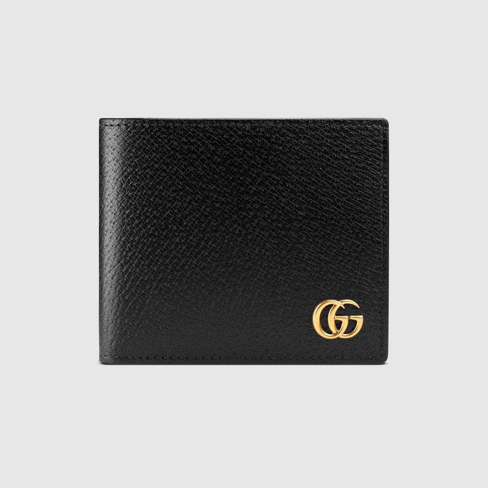 〔GGマーモント〕 レザー コインウォレットブラック レザー - Gucci