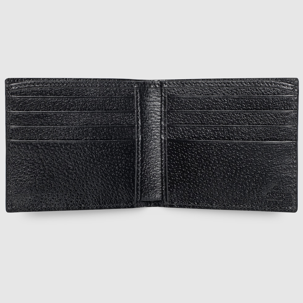 GG Marmont bi-fold card case wallet in black leather | GUCCI® US