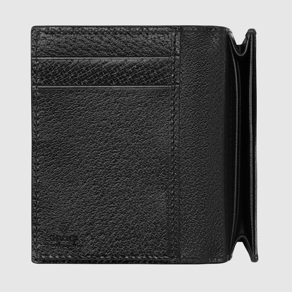 GG Marmont leather card case in black leather | GUCCI® US