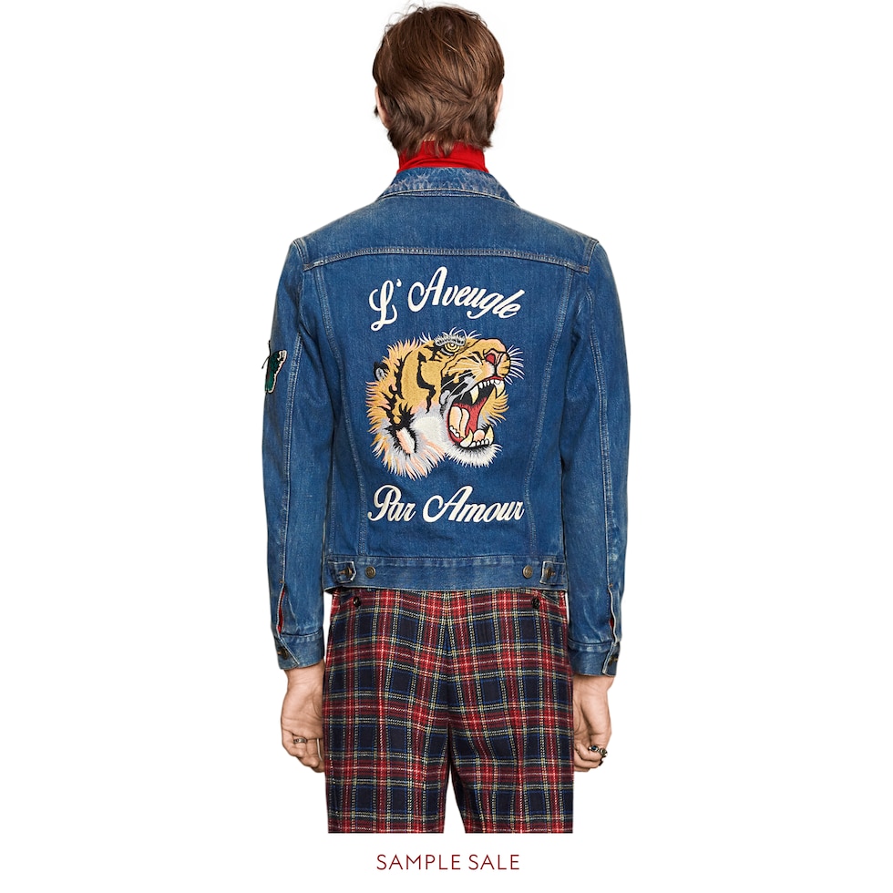 gucci monogram denim jacket