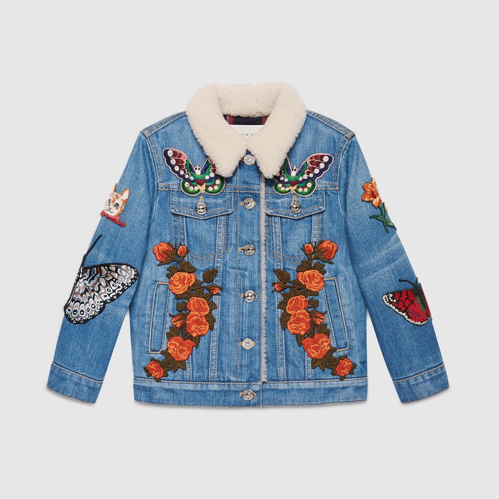 Children's embroidered denim jacket GUCCI® SE