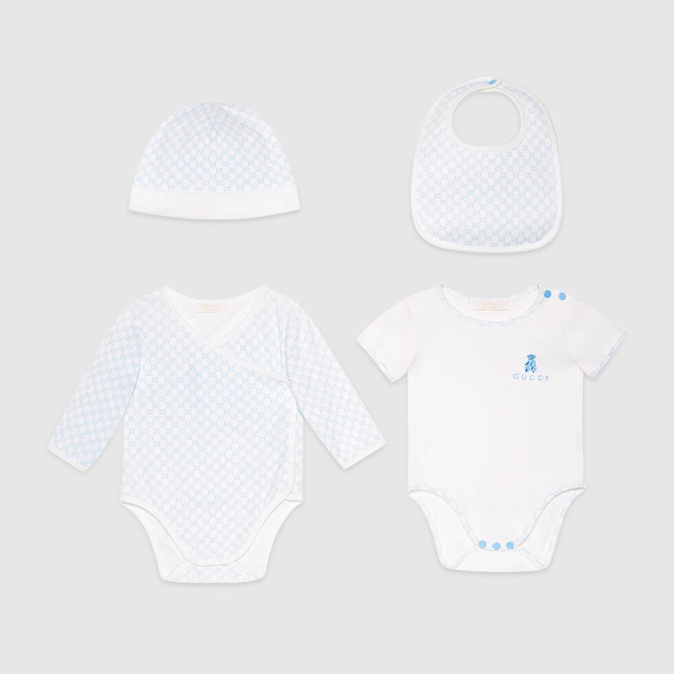 Baby fourpiece gift set Gucci Boys' Onesies & Gift Sets 256696X50039079