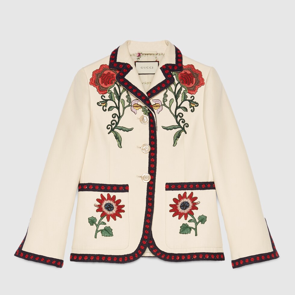 Gucci embroidered outlet blazer