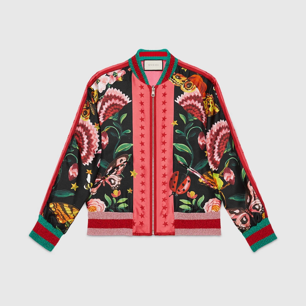 Gucci hotsell silk bomber