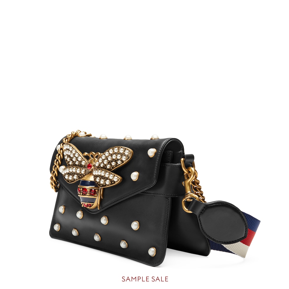 gucci pearl bag black