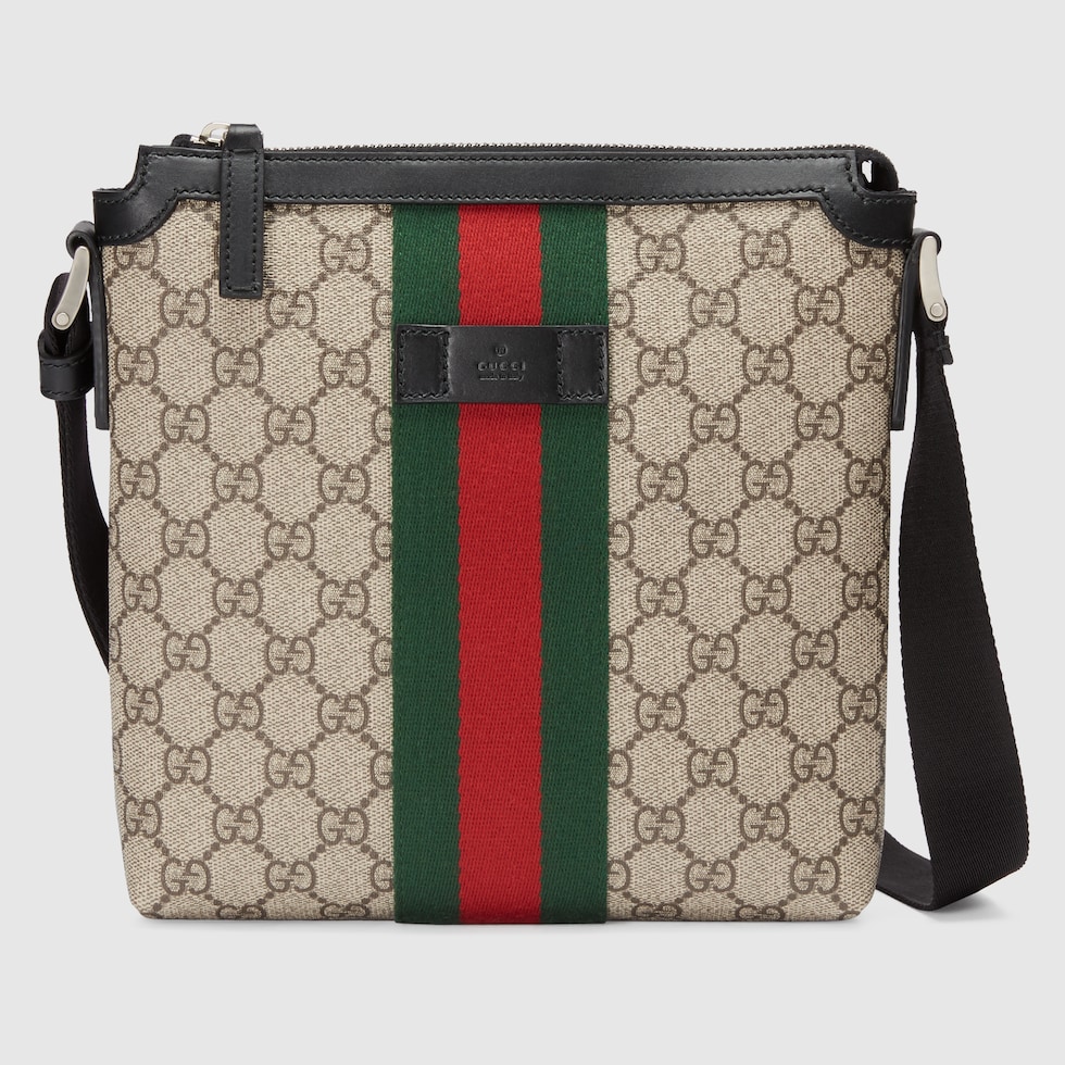 GG Supreme Web Flat Messenger GUCCI