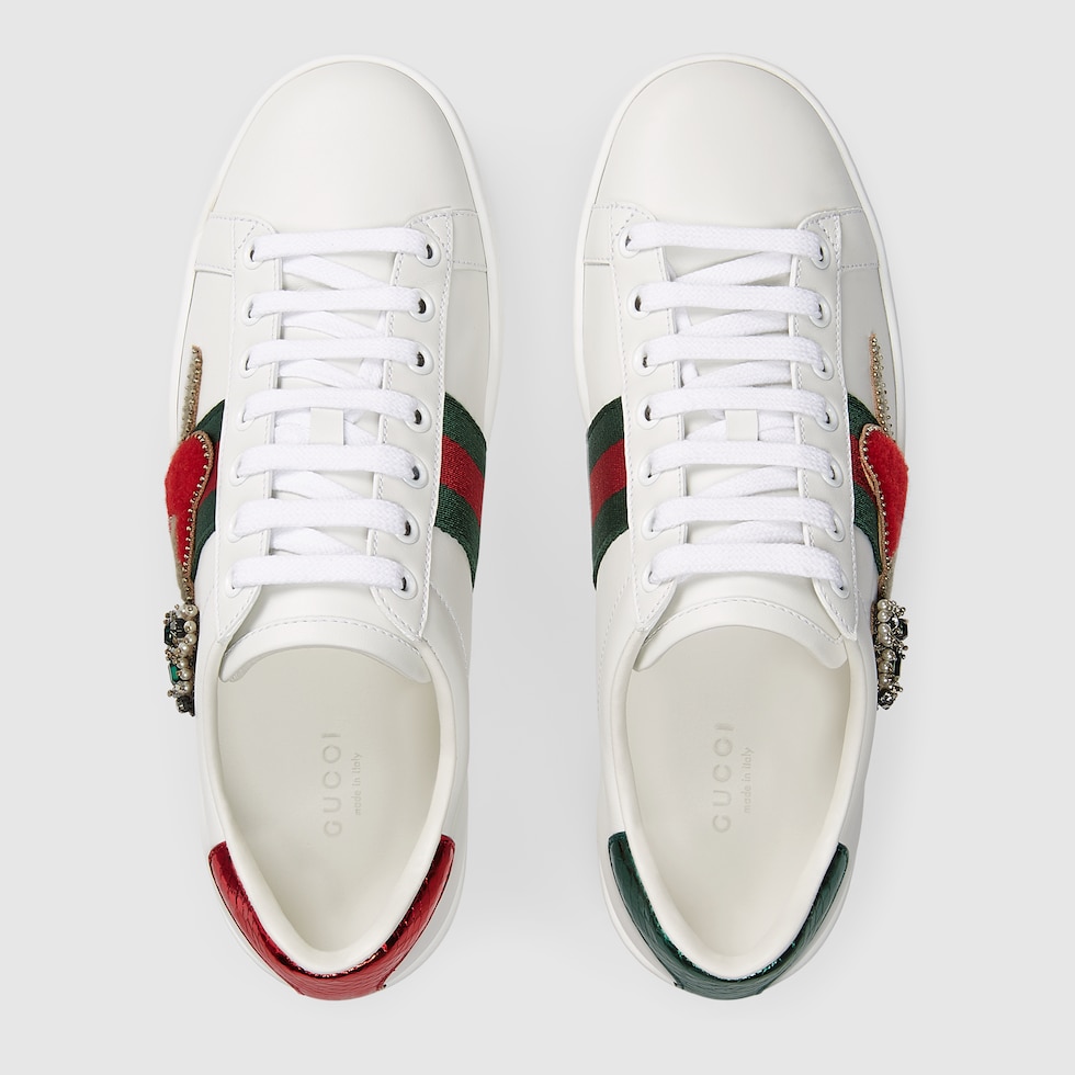 Ace leather embroidered sneaker Gucci Women's Sneakers 472990A38G09064