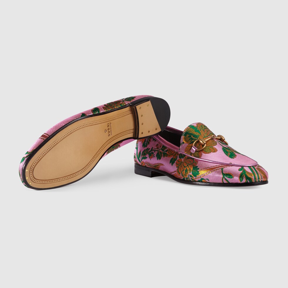 Gucci jordaan floral jacquard loafer sales