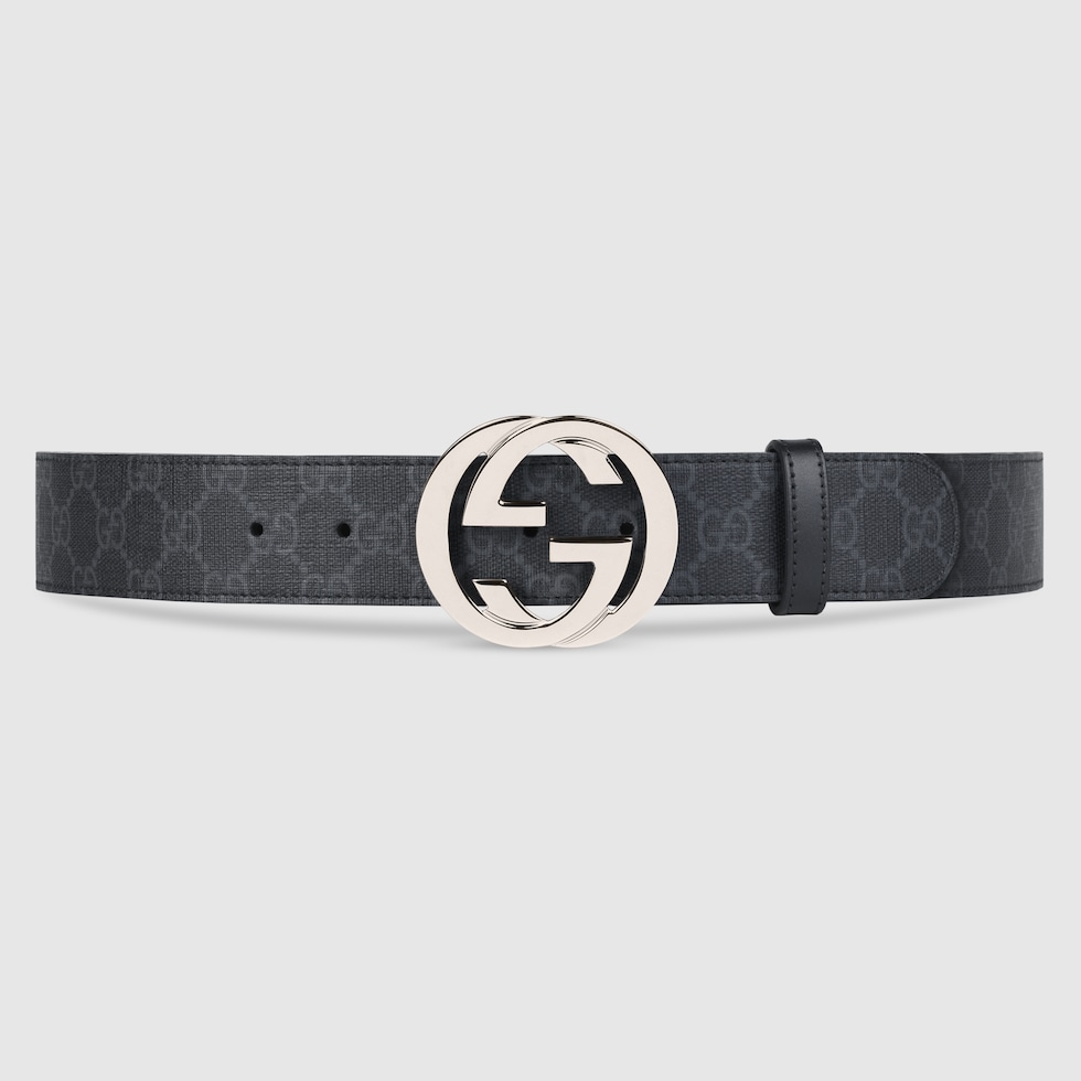 Gucci GG Supreme Belt w/ Interlocking G - Size 38