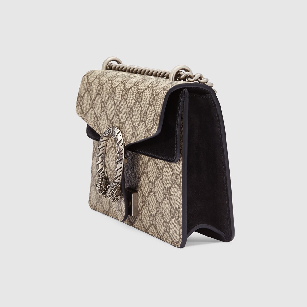 Dionysus GG Supreme Mini Shoulder Bag in Beige - Gucci