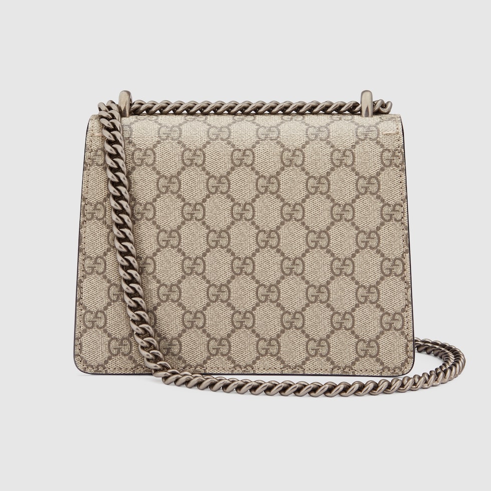 GUCCI Dionysus Mini GG Supreme Canvas Crossbody Bag Beige 421970