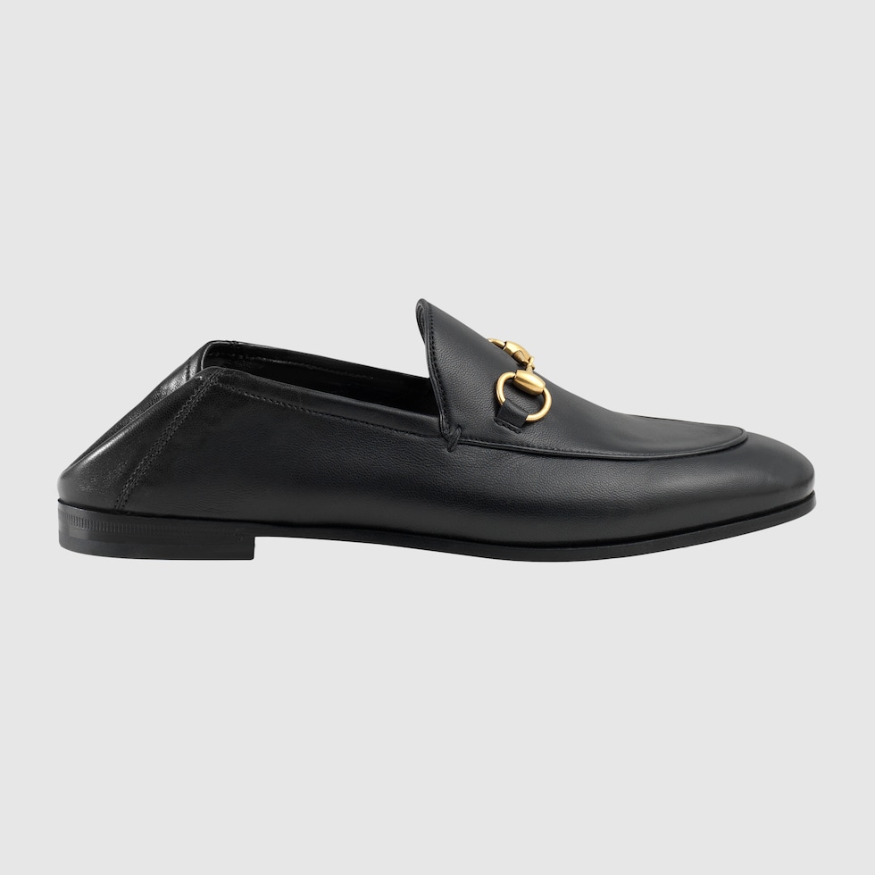 Mocassins à mors en cuir en cuir noir | GUCCI® CA