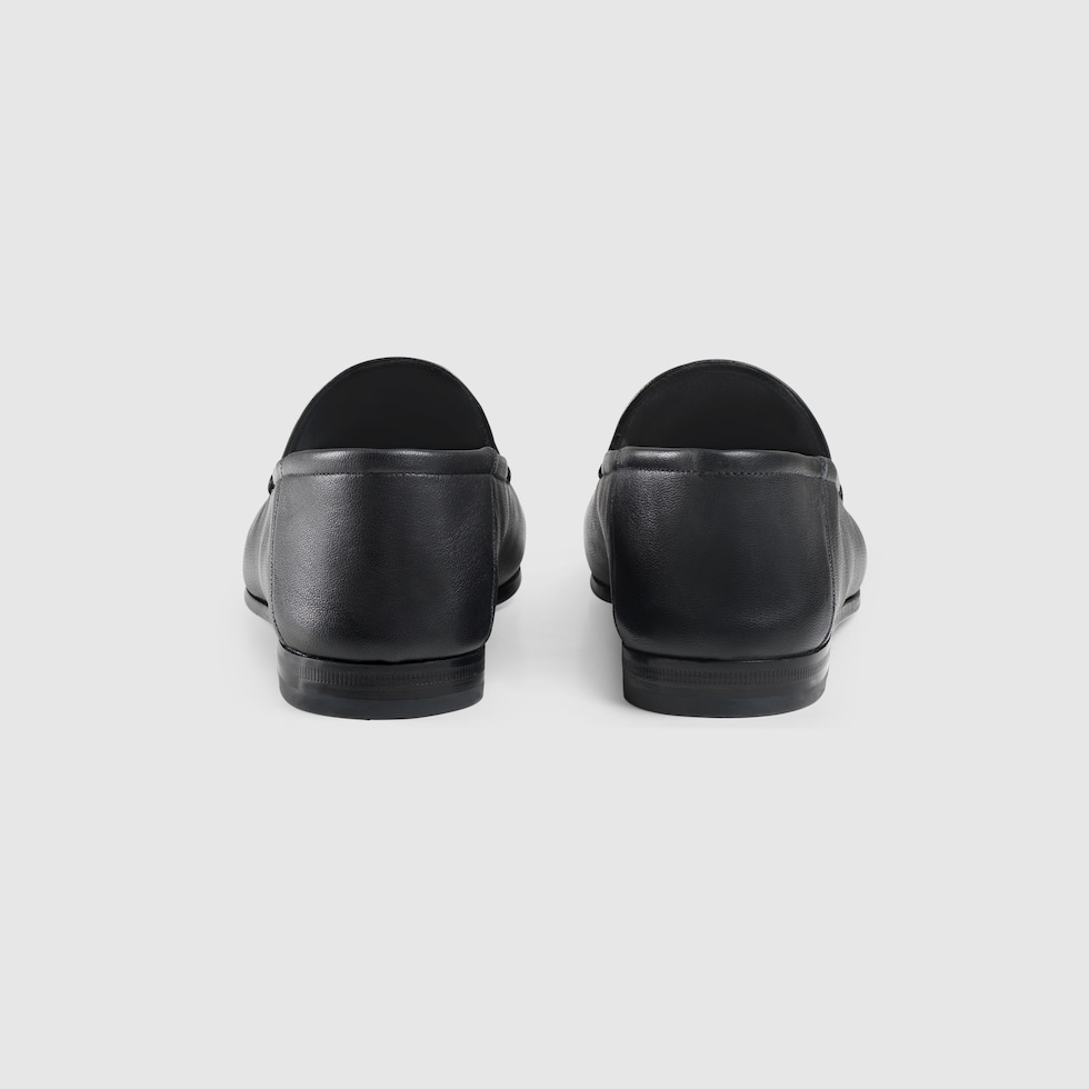 Black Leather Foldable Slim Horsebit Loafer | GUCCI® US Black Leather Foldable Slim Horsebit Loafer | GUCCI® US