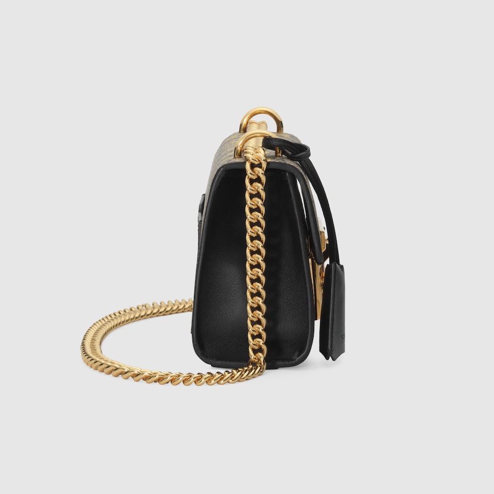 GG Supreme Padlock Small Bees FoldClosure Shoulder Bag GUCCI® UK
