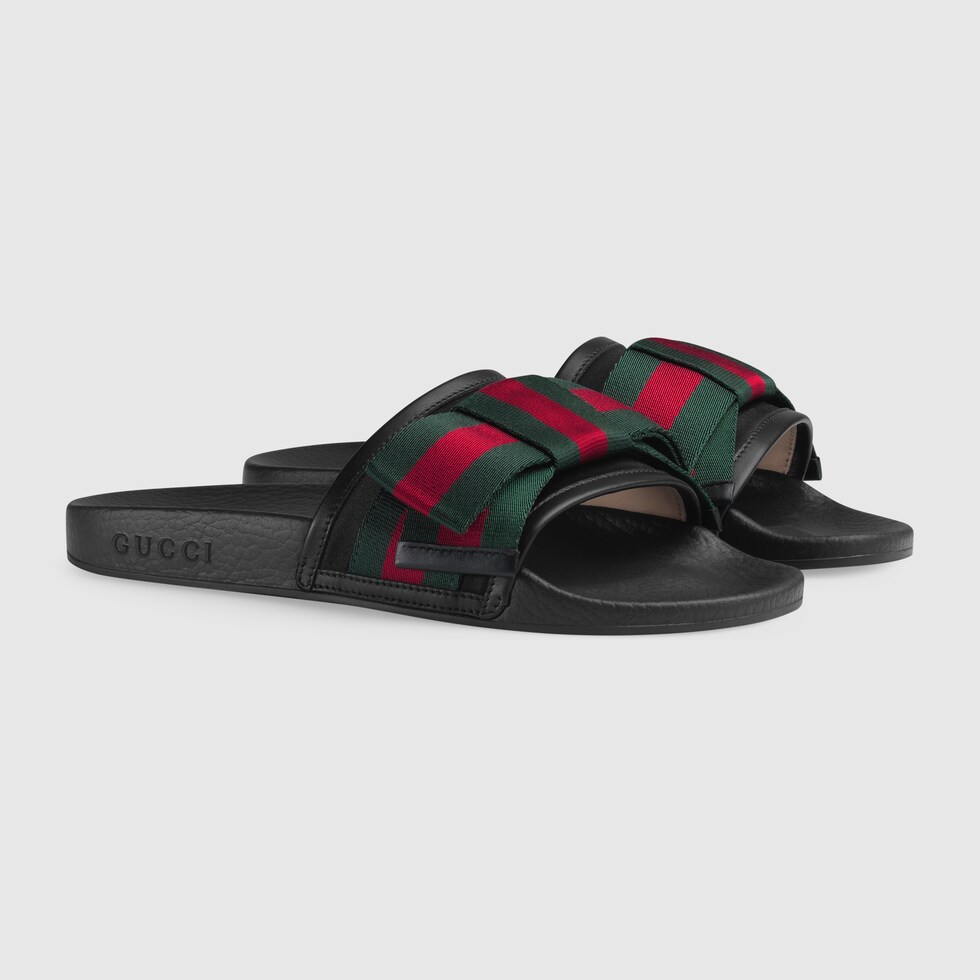 gucci slides with a bow