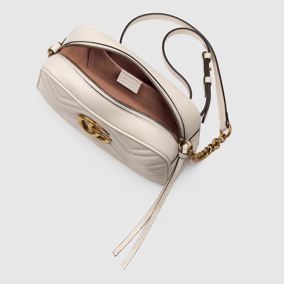 GGマーモント〕スモール ショルダーバッグ ホワイトレザー | GUCCI公式