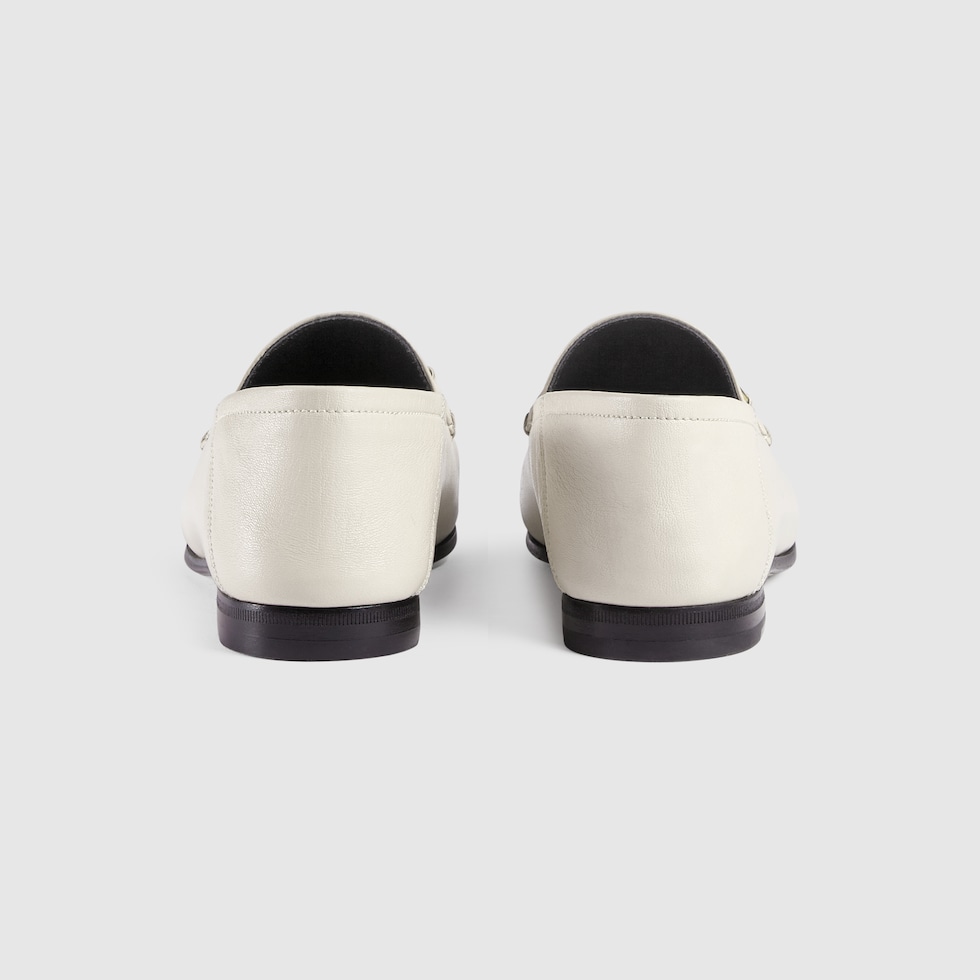 White Leather Horsebit Loafer GUCCI UK