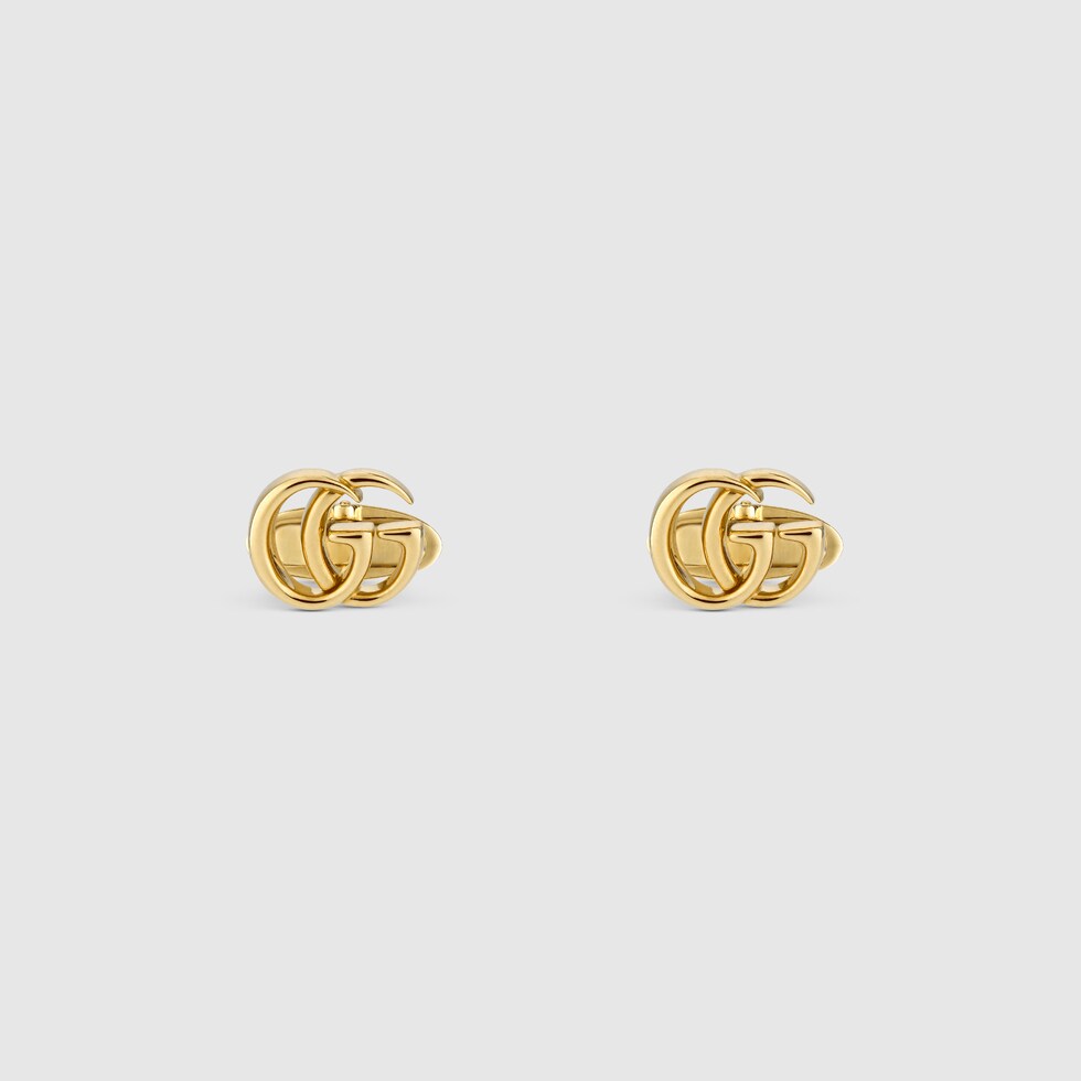 18k Yellow Gold GG Running Cufflinks GUCCI® US