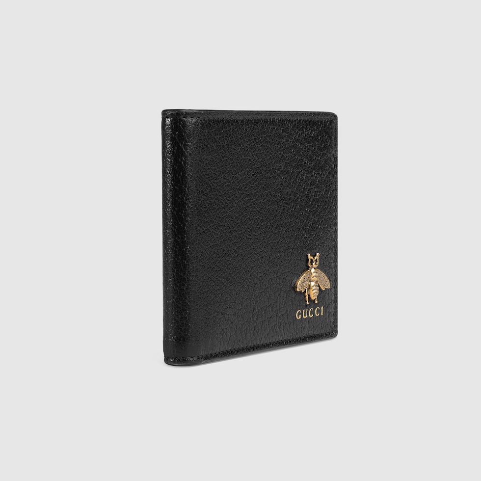 Portafoglio Animalier in pelle nera GUCCI Italia