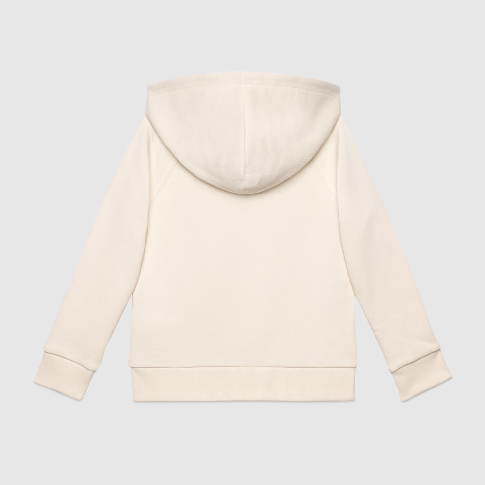 Children's sweatshirt with Gucci logo in white cotton