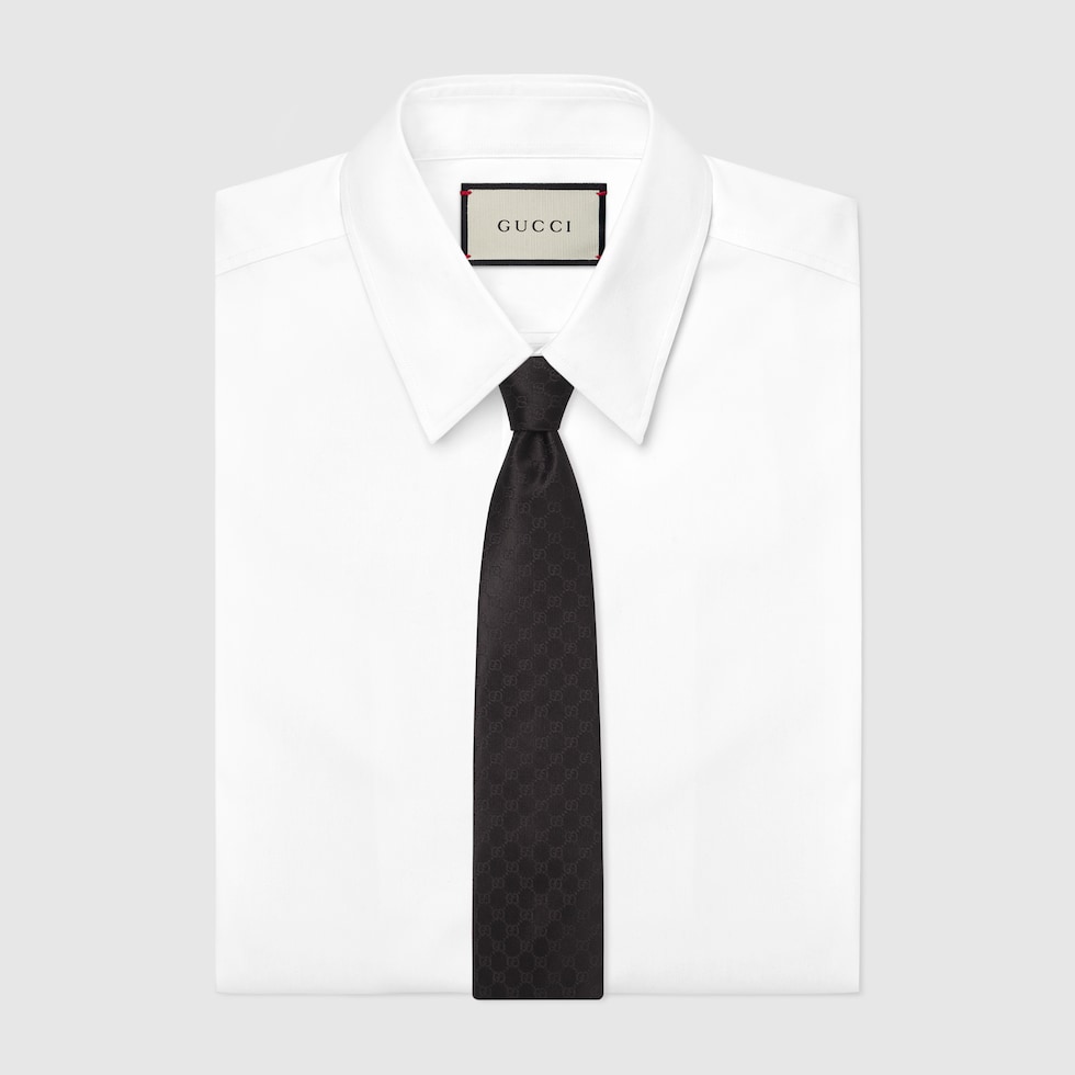 GG silk tie in black | GUCCI® US