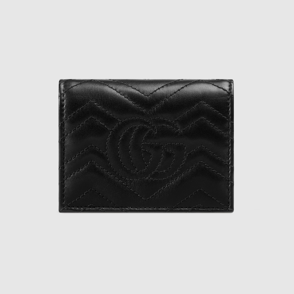 ダブルG スモールウォレットブラック レザー | GUCCI公式