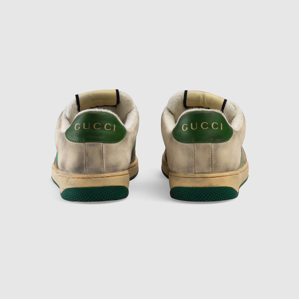 Men's GG Screener sneaker in GG canvas/white leather | GUCCI US