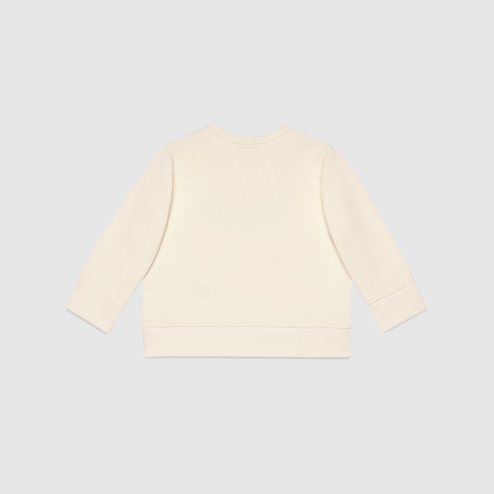 Baby sweatshirt with Gucci logo in white cotton | GUCCI® US Baby sweatshirt with Gucci logo in white cotton | GUCCI® US