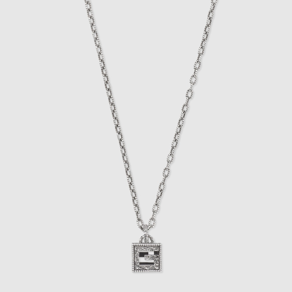 925 Sterling Silver Necklace With Square G | GUCCI® Canada