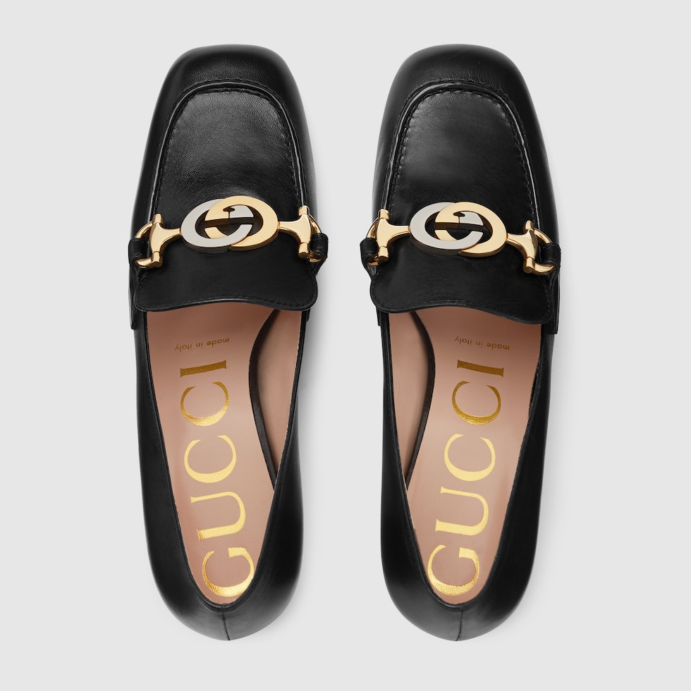mid heel loafer