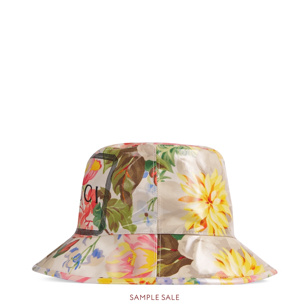 floral print Bucket hat with floral print GUCCI® US