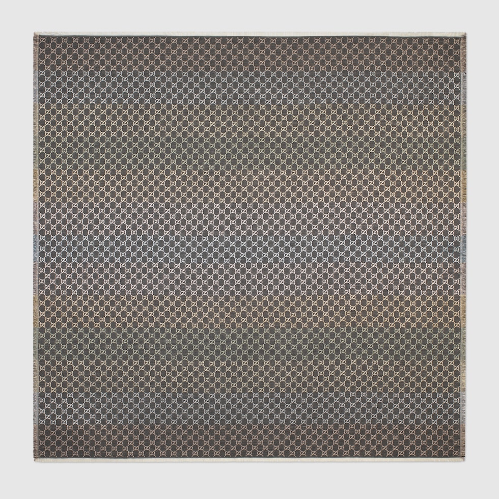 GG jacquard shawl in grey GG jacquard | GUCCI® US