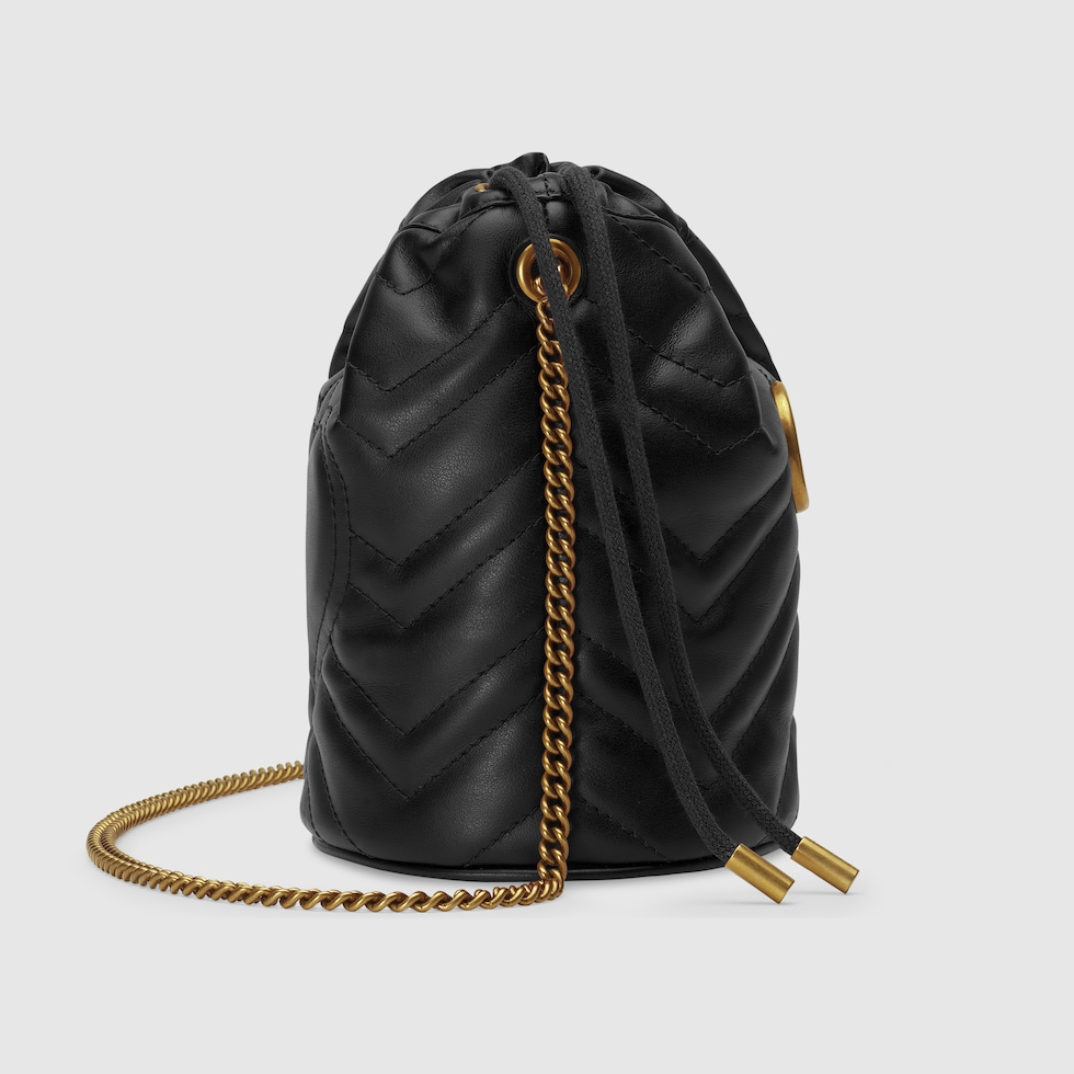 Gucci gg marmont leather bucket bag sale