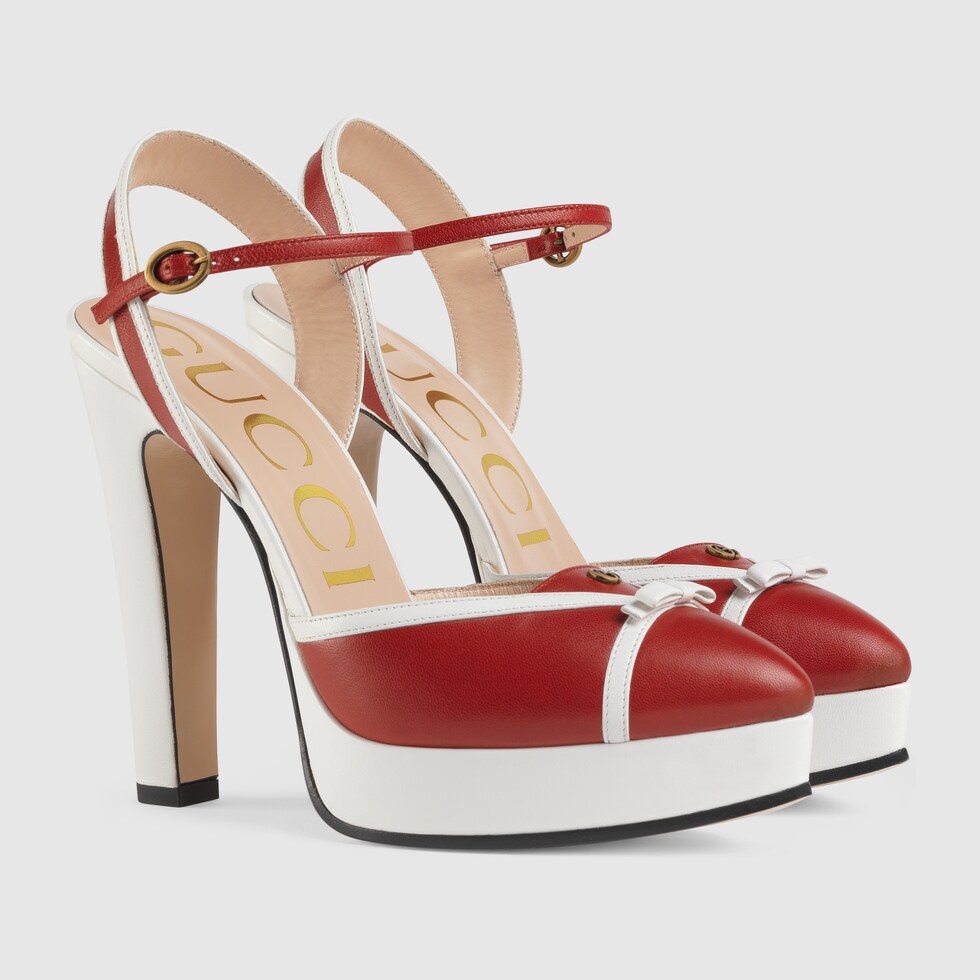 gucci red flat sandals