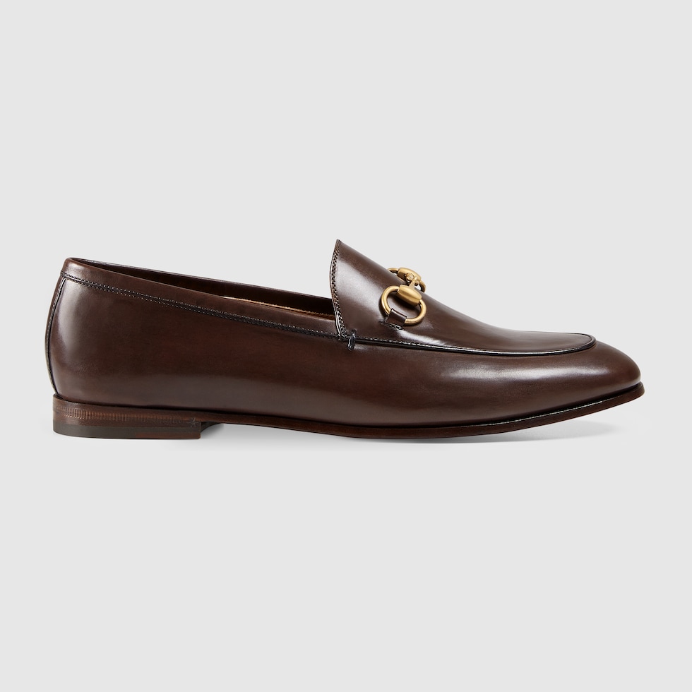GUCCI 靴　モカシン Black Leather Foldable Slim Horsebit Loafer | GUCCI® US