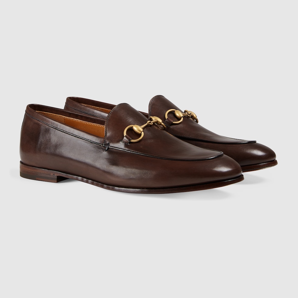 Women's Dark Brown Leather Gucci Jordaan Loafer | GUCCI® SI