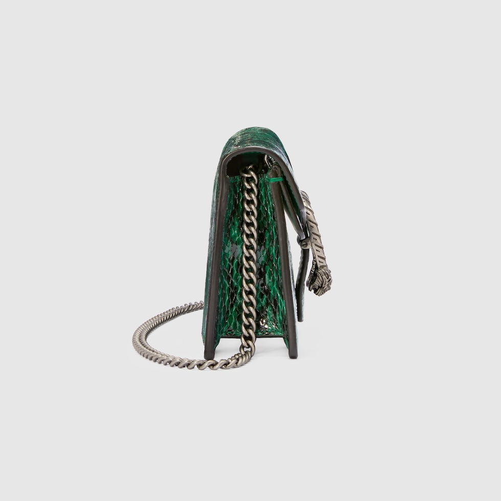 Dionysus super mini snakeskin bag in green snakeskin GUCCI